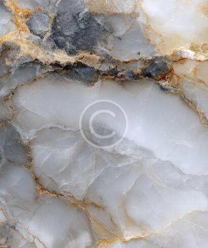 Grey-gold veined marble slab