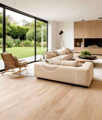Natural oak effect laminate flooring
